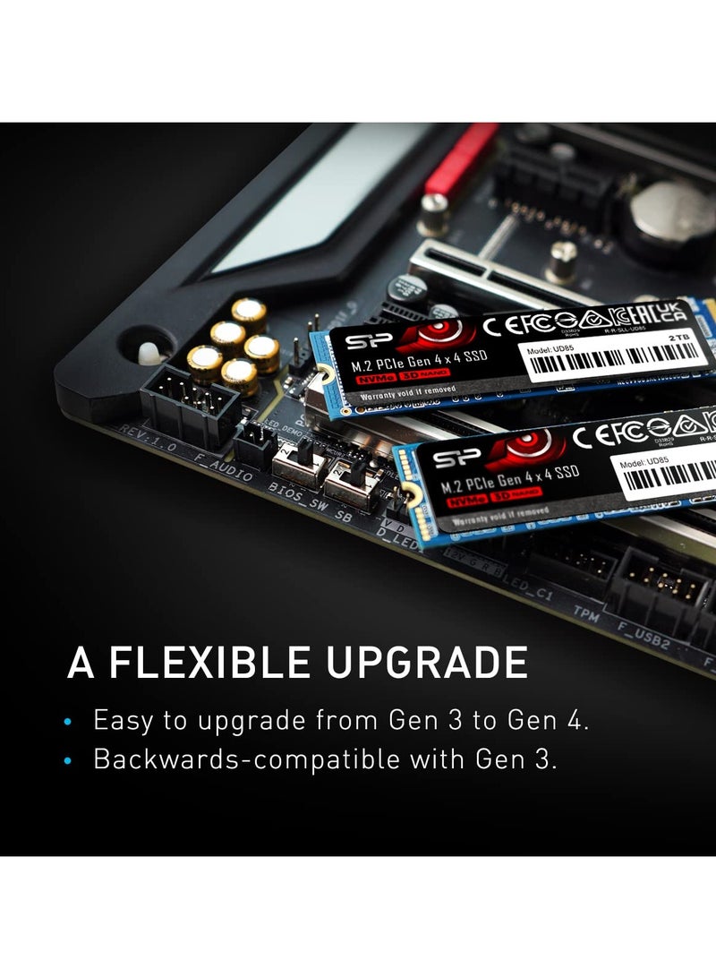 Silicon Power UD85 1TB NVMe PCIe 4.0 M.2 SSD, Up to 3600MB/s, 3D NAND M.2 2280 PCIe Gen4x4 Internal Solid State Drive for Desktop Laptop PC Computer - Image 5